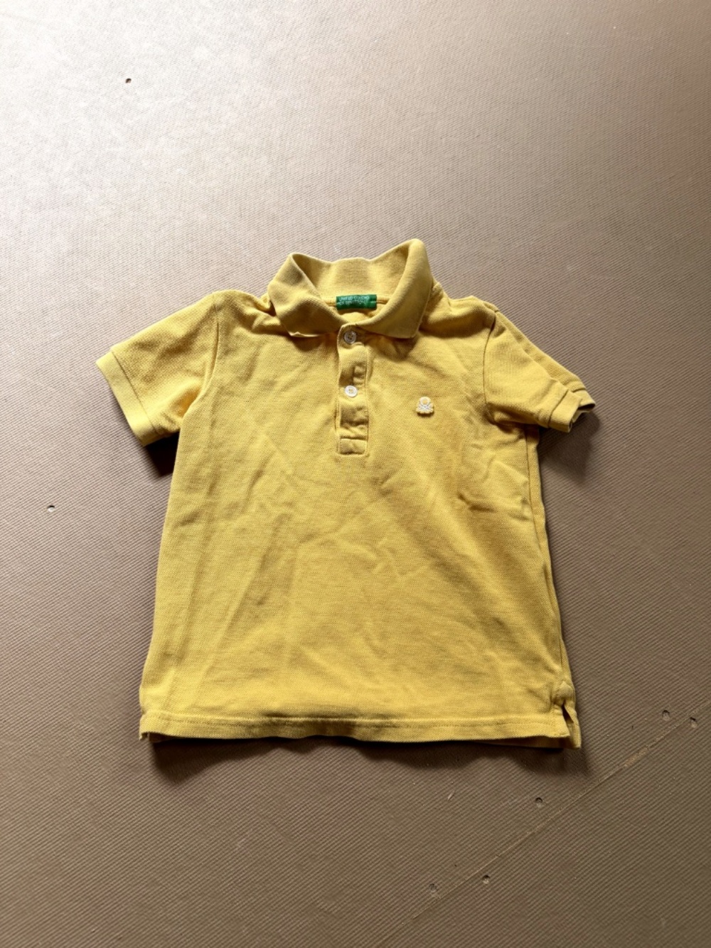 United Colors of Benetton Boys Yellow Polo Shirt Size 4-5